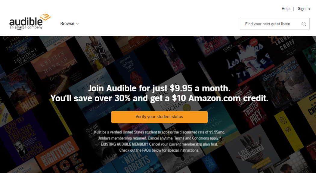 audible student discount